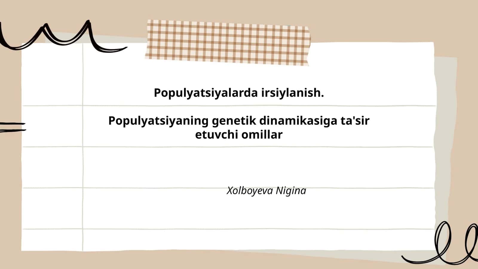 Populyatsiyalarda irsiylanish. Populyatsiyaning genetik dinamikasiga ta'sir etuvchi omillar