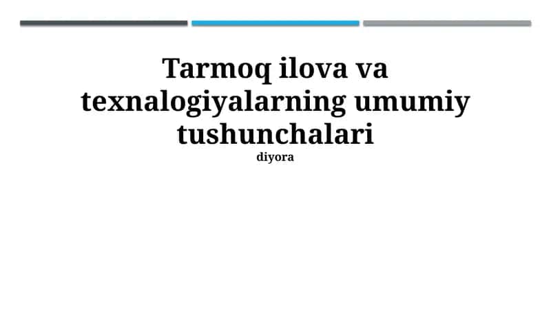 Kommutatsiya Texnologiyalari