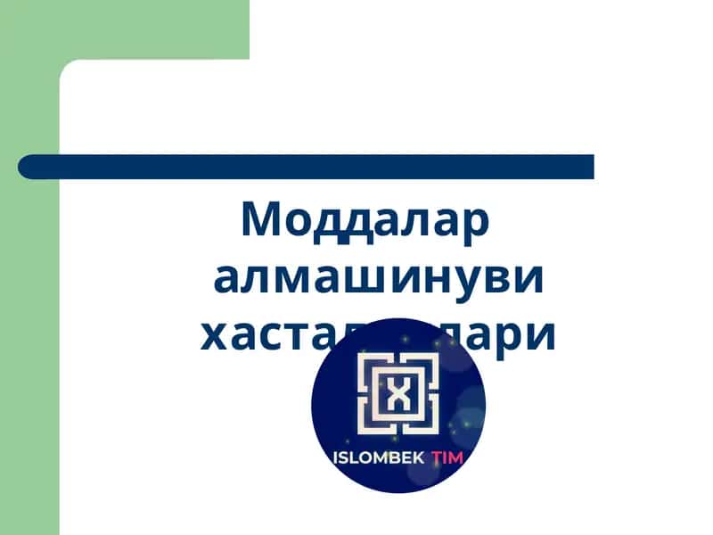 Моддалар алмашинуви хасталиклари