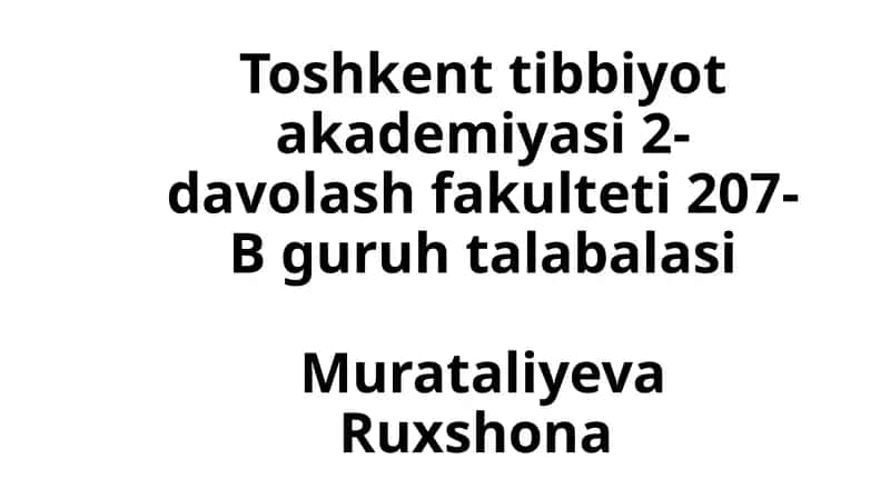 OVQATNING OG’IZ BO‘SHLIG‘IDA HAZMLANISHI