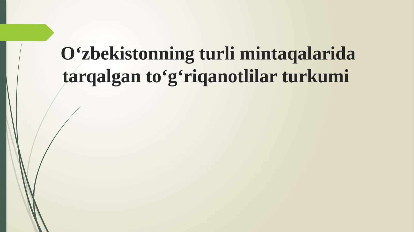 To‘g‘riqanotlilar turkumi