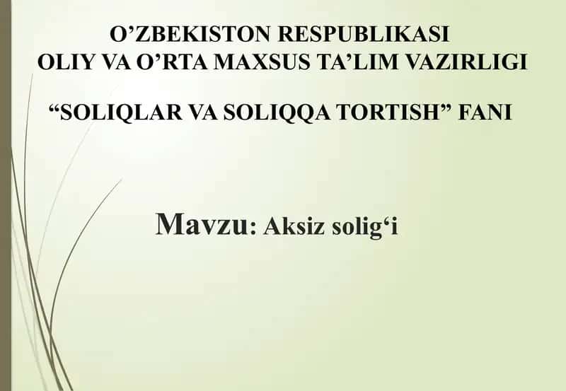 Aksiz solig'i