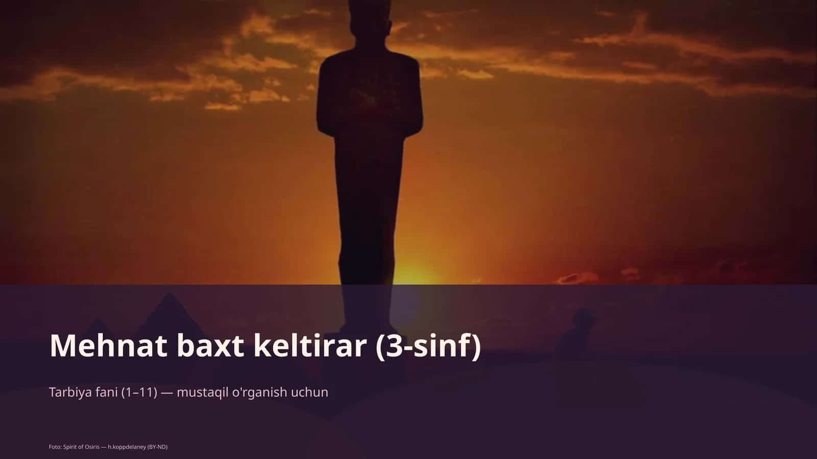 Mehnat baxt keltirar (3-sinf)