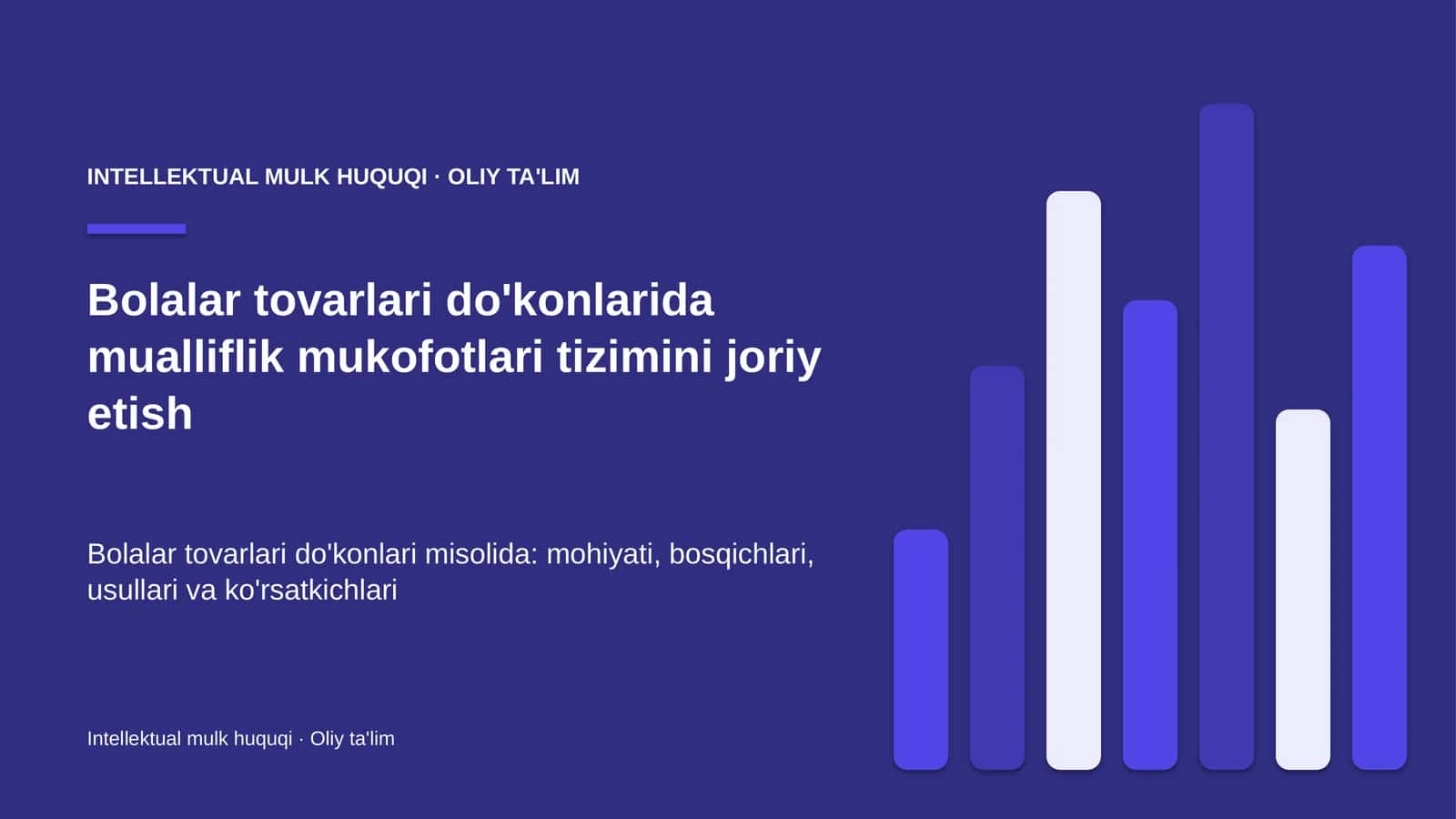 bolalar tovarlari do'konlarida mualliflik mukofotlari tizimini joriy etish 6032