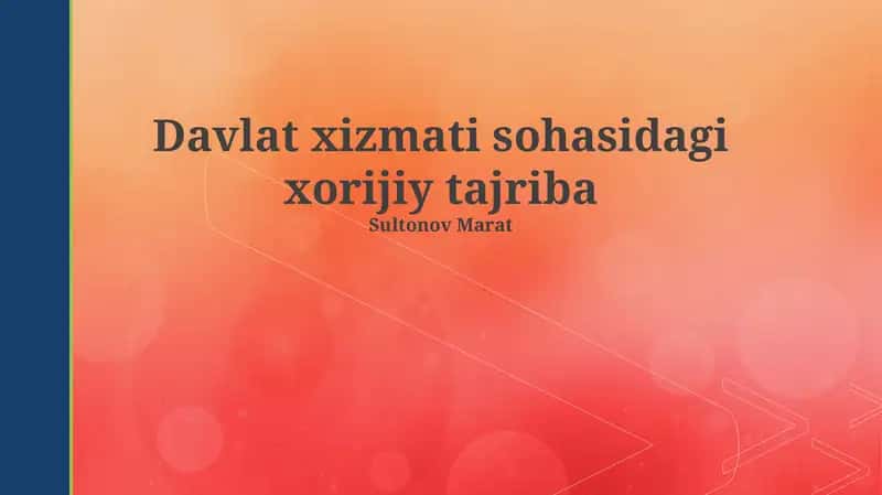 Chet el tajribasini O'zbekistonga moslashtirish