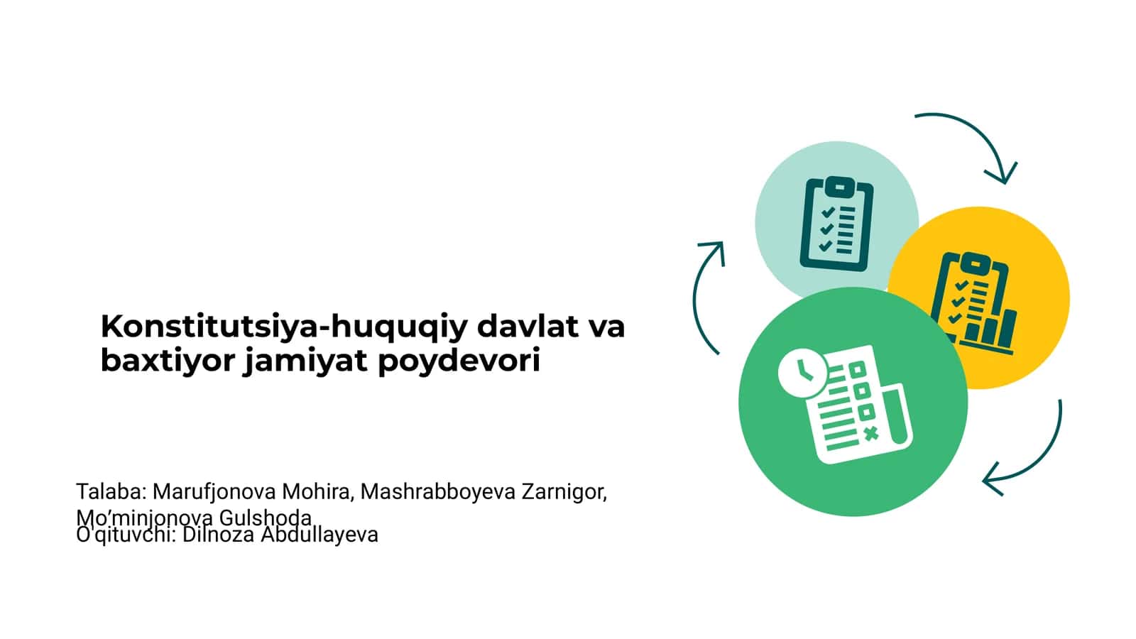 Konstitutsiya-huquqiy davlat va baxtiyor jamiyat poydevori