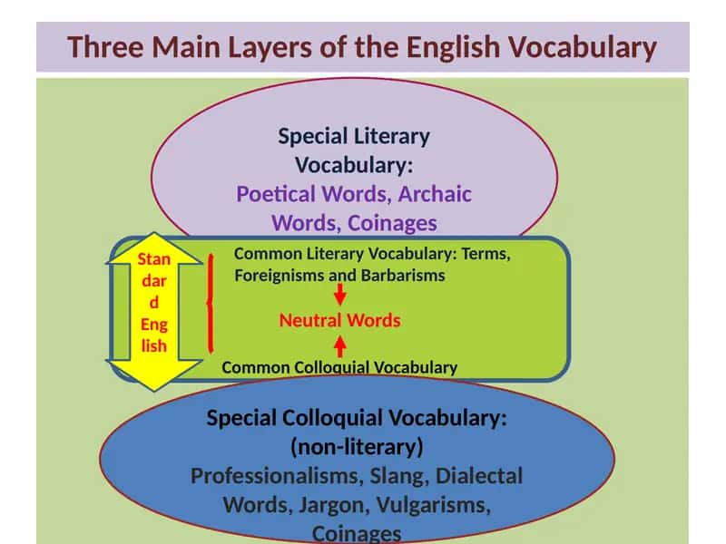 Three Main Layers of the English Vocabulary