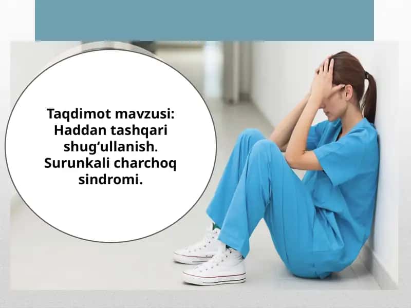 Haddan tashqari shug‘ullanish. Surunkali charchoq sindromi