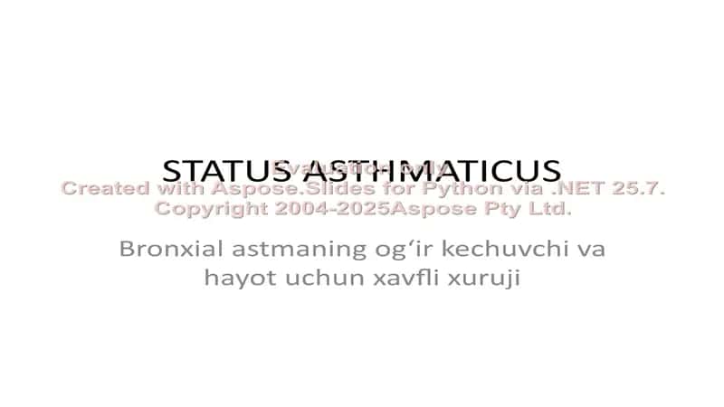 Status Asthmaticus
