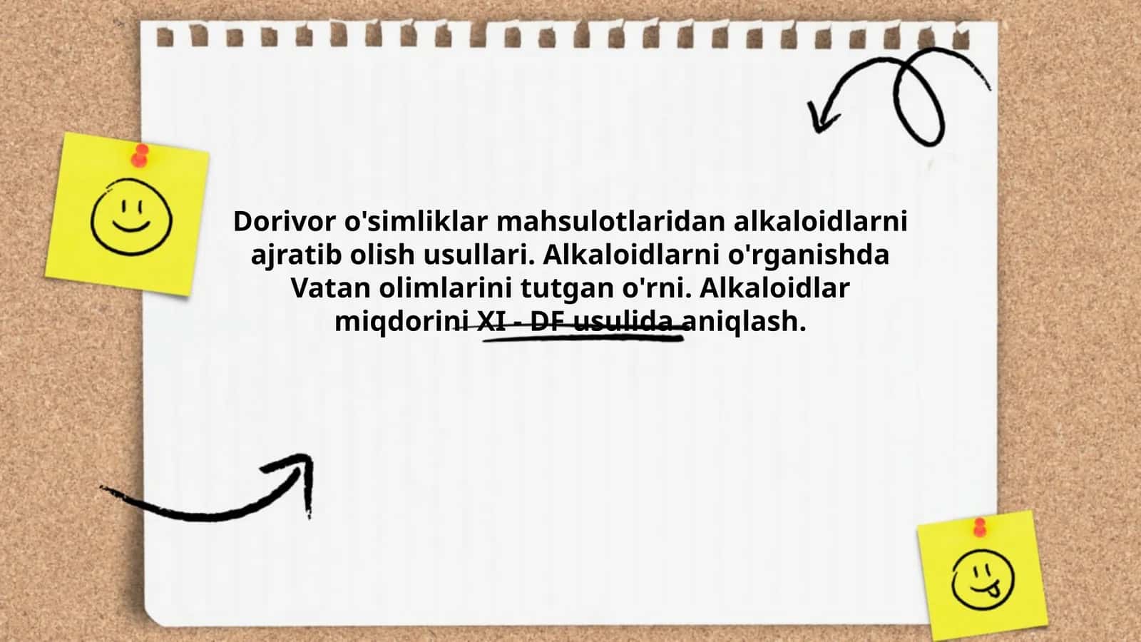 Dorivor o'simliklar mahsulotlaridan alkaloidlarni ajratib olish usullari