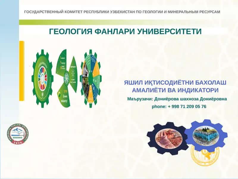 ЯШИЛ ИҚТИСОДИЁТНИ БАХОЛАШ АМАЛИЁТИ ВА ИНДИКАТОР