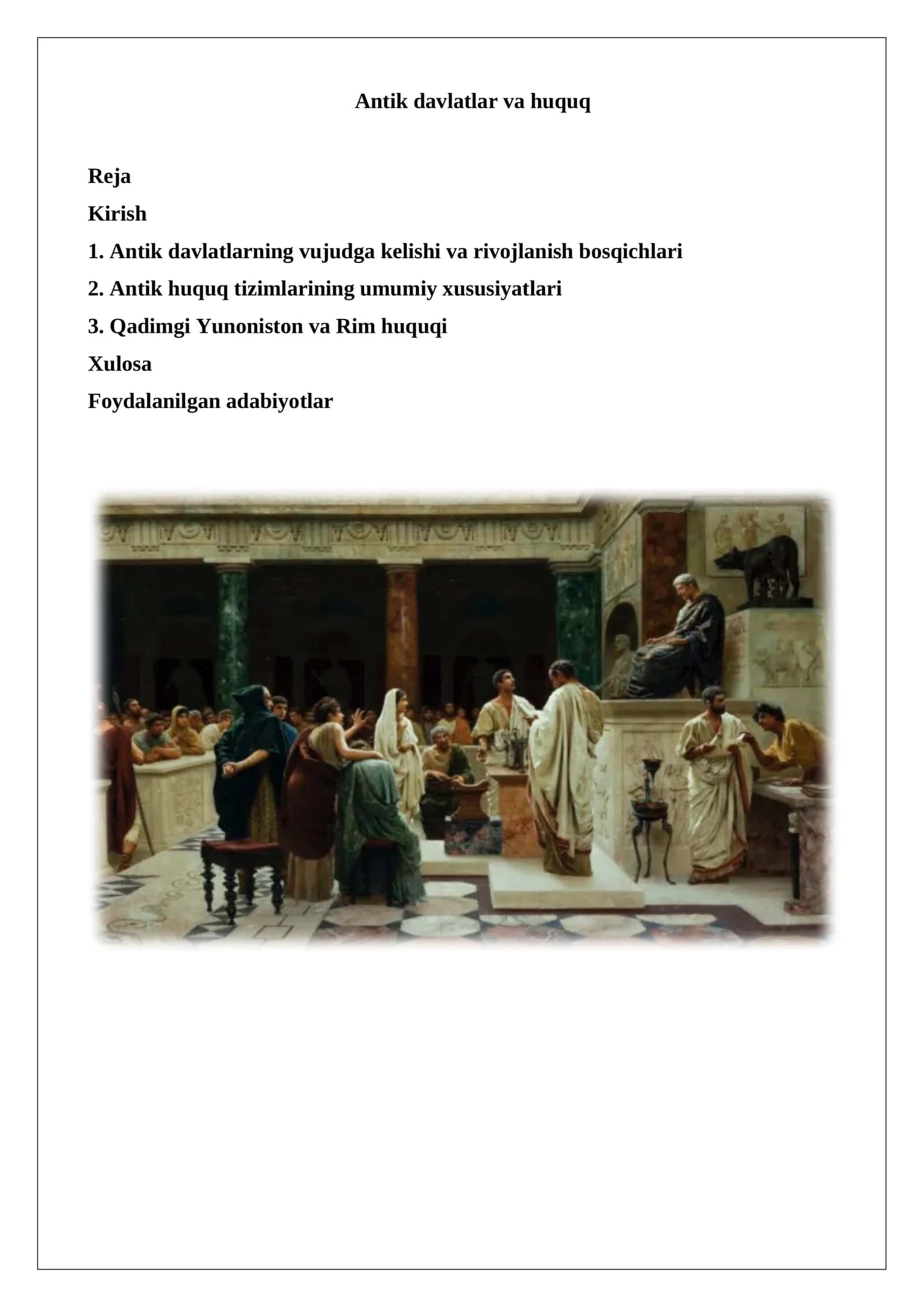 Antik davlatlar va huquq