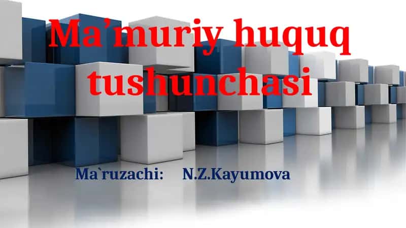 Ma’muriy huquq tushunchasi