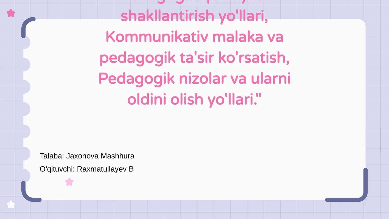 Pedagogik qobiliyatni shakllantirish usullari