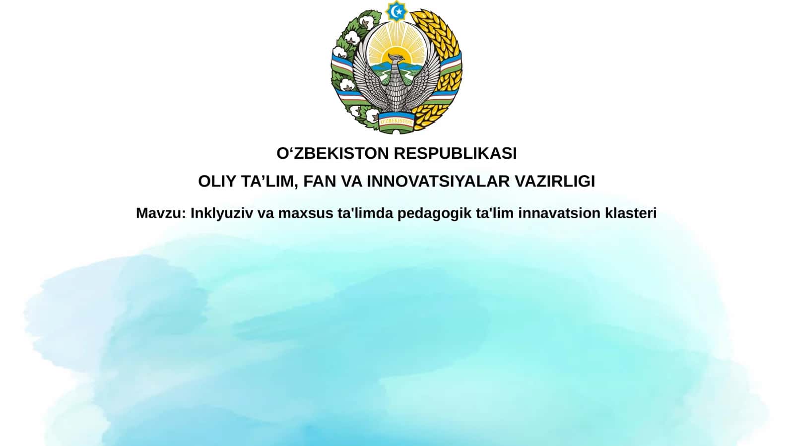 Inklyuziv va maxsus ta'limdagi pedagogik ta'lim innovatsion klasteri