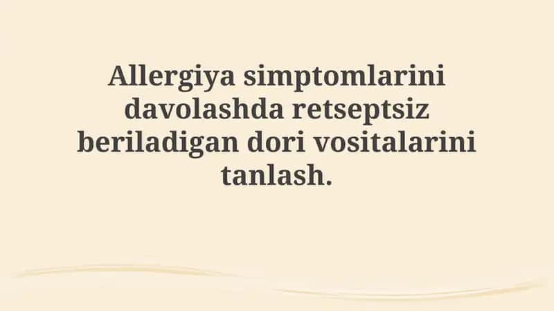 Allergiya turlari va alomatlari