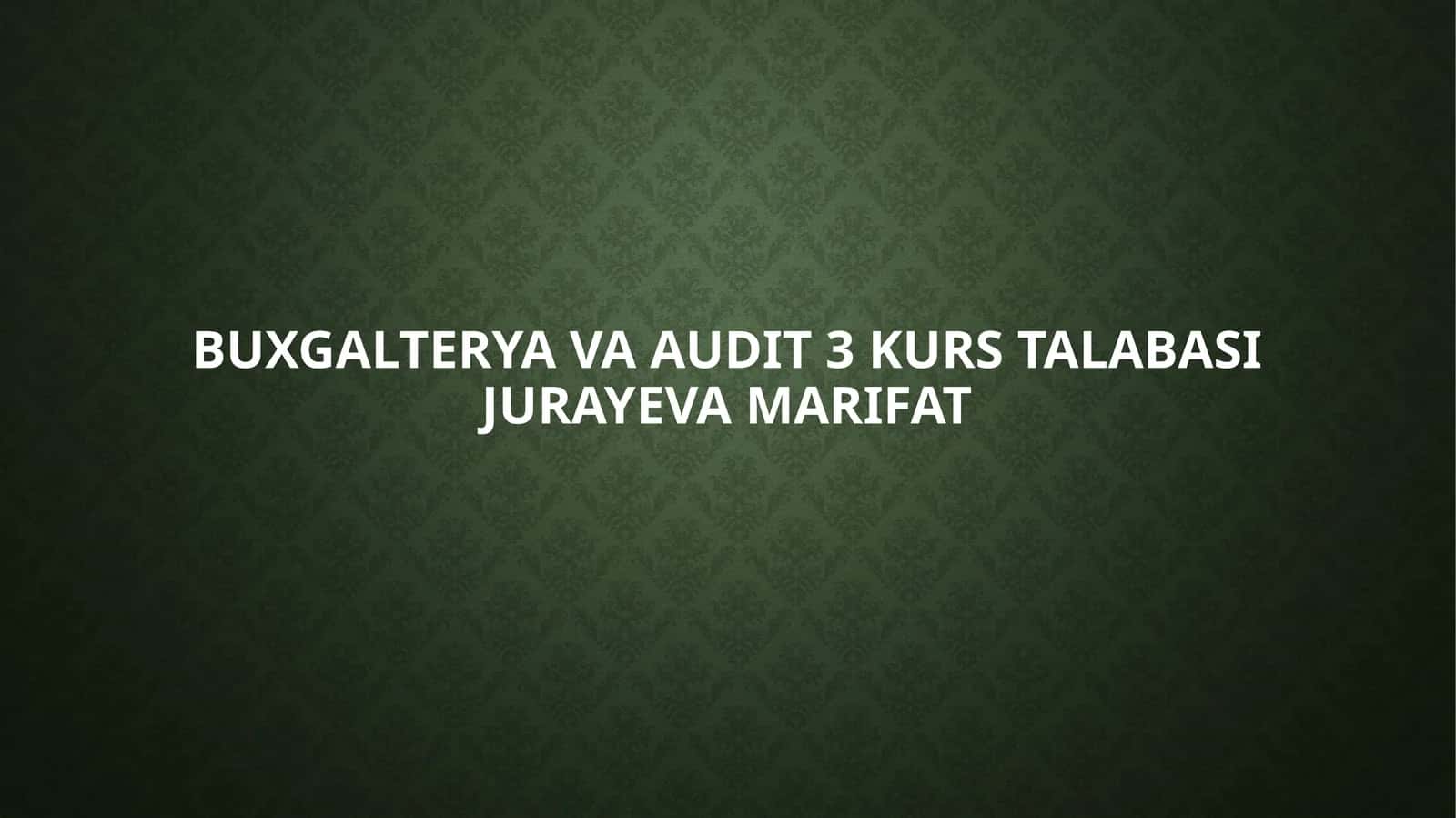 Investitsiyalar hisobi ✂️