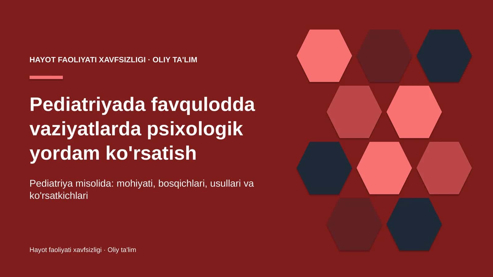 pediatriyada favqulodda vaziyatlarda psixologik yordam ko'rsatish 9374