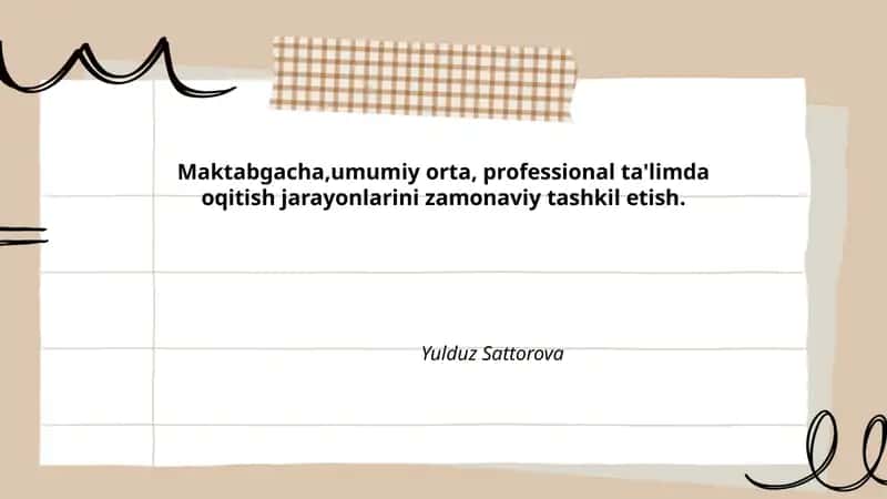 Maktabgacha ta'limda o'yin asosida zamonaviy o'qitish texnologiyalari