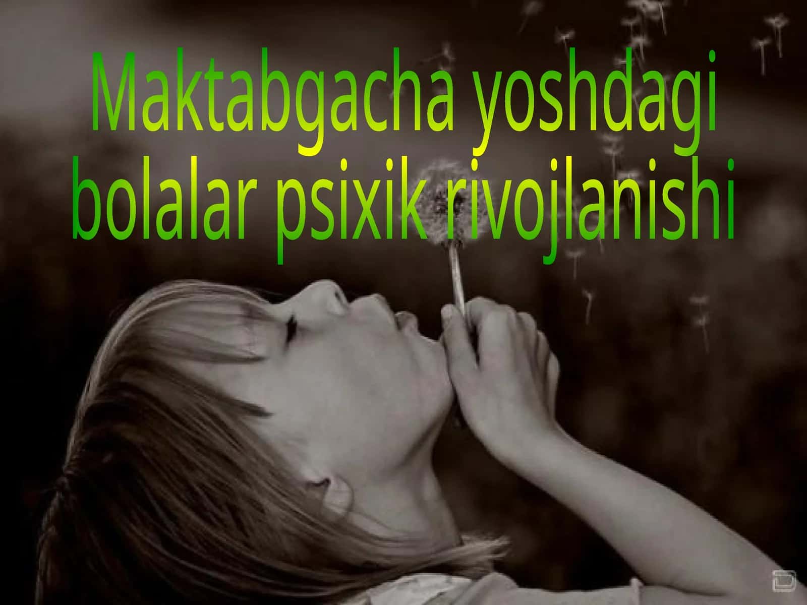 Maktabgacha yoshdagi bolalar psixologik vazifalari