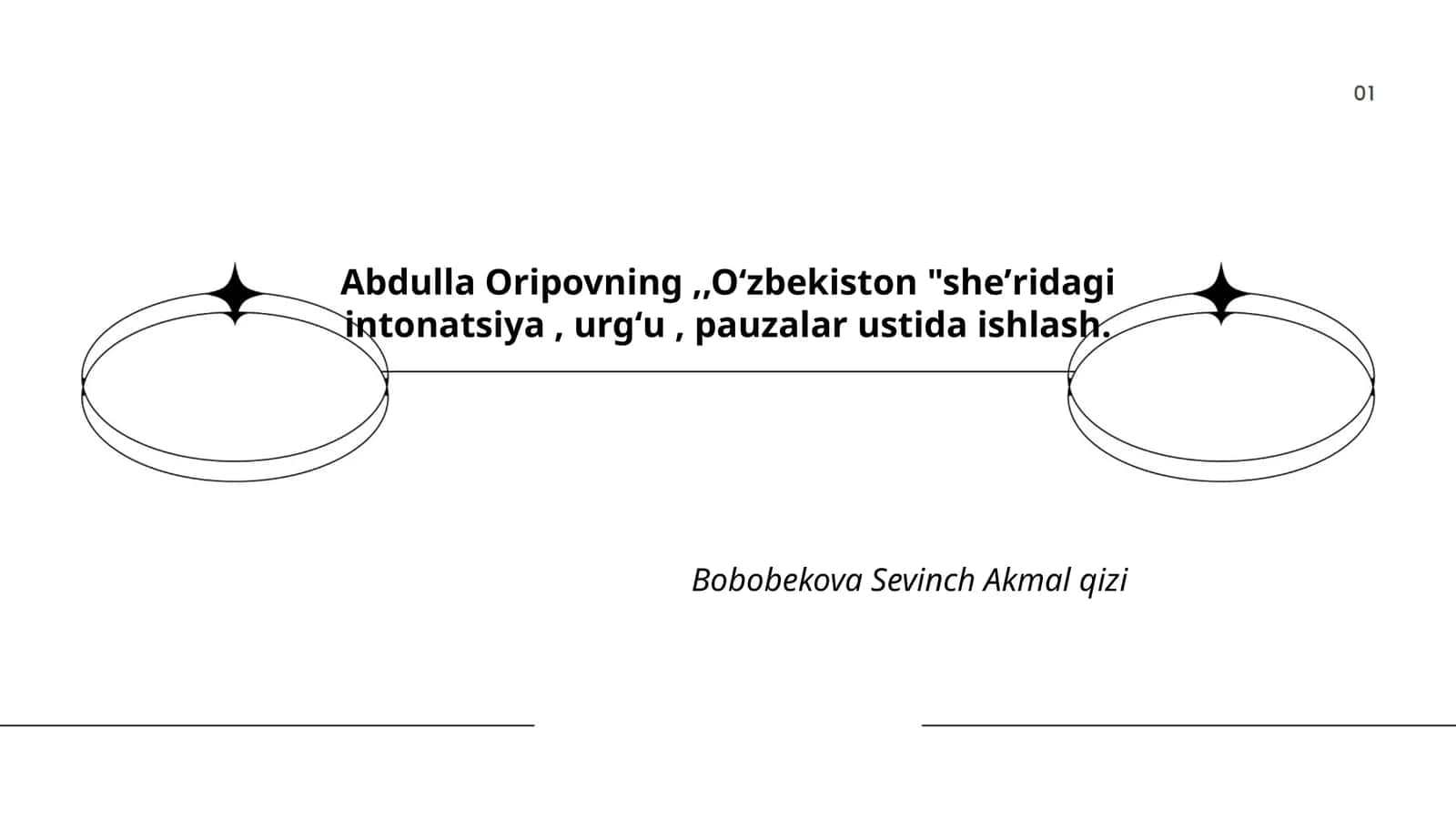 Abdulla Oripovning Oʻzbekiston "sheʼridagi intonatsiya, urgʻu, pauzalar ustida ishlash