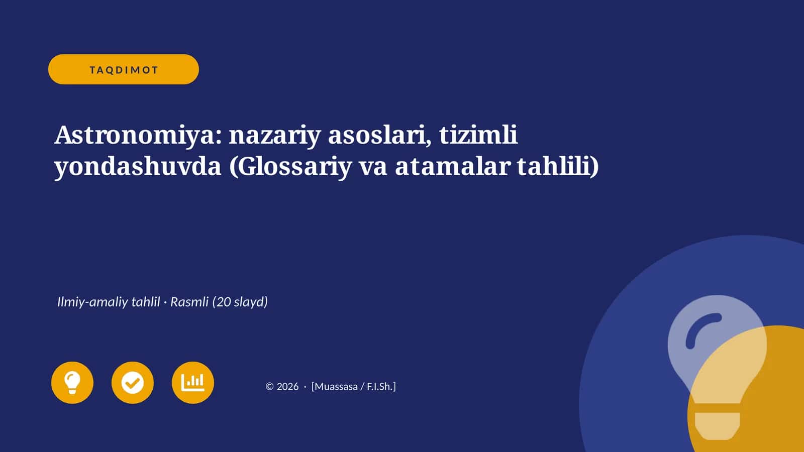 Astronomiya: nazariy asoslari, tizimli yondashuvda (Glossariy va atamalar tahlili)