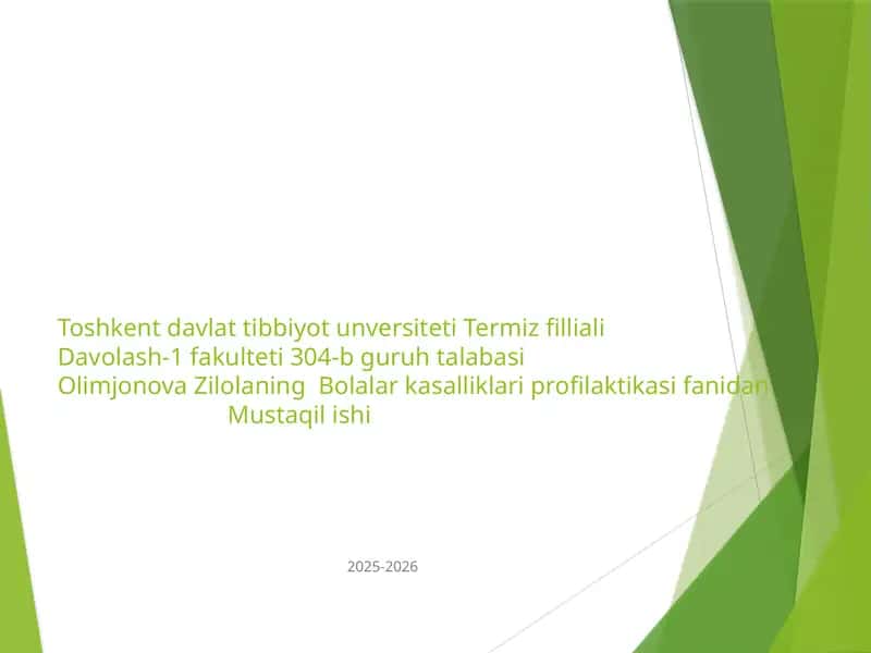 mustaqil ish