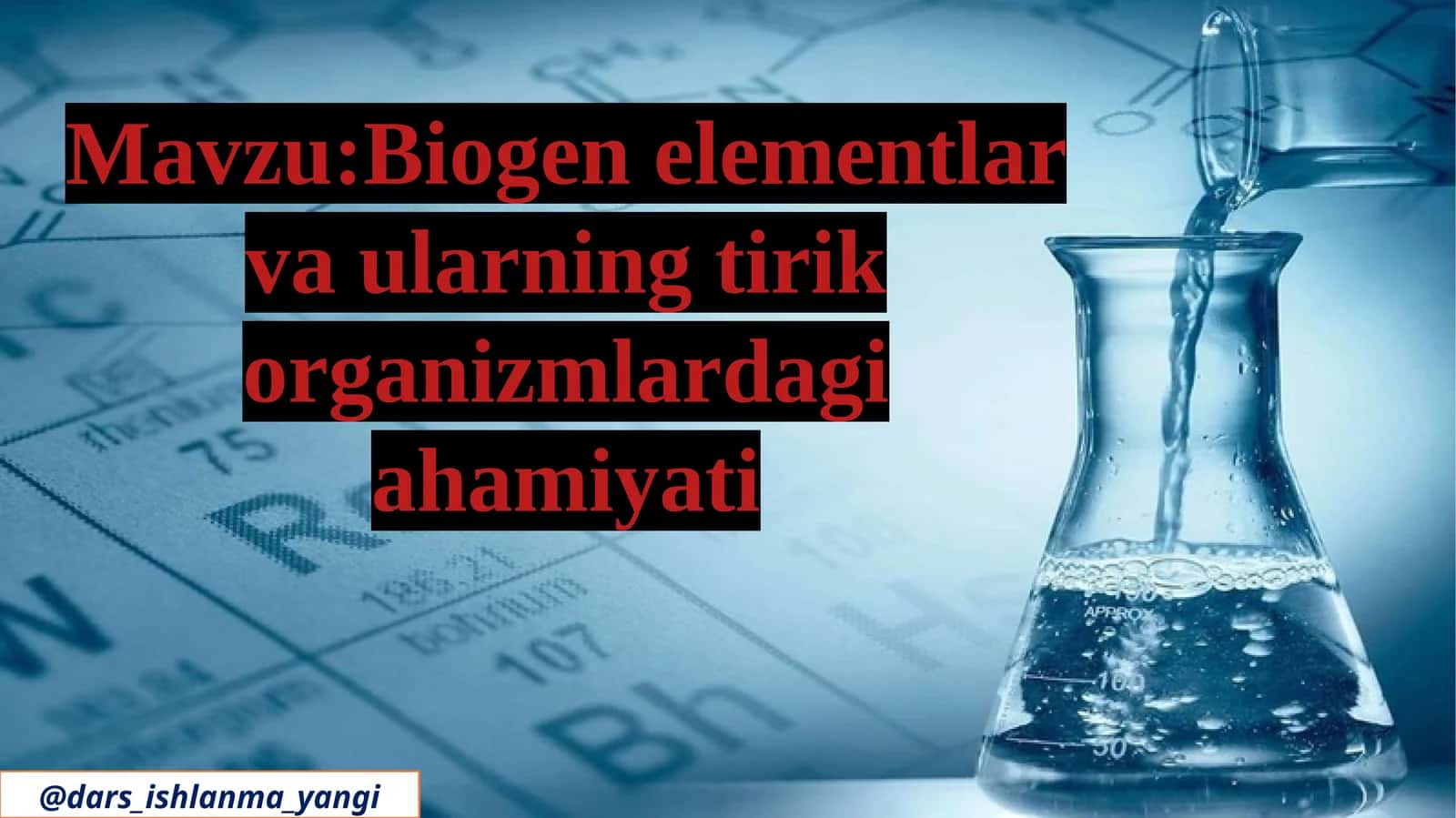 Biogen elementlar va ularning tirik organizmlardagi ahamiyati