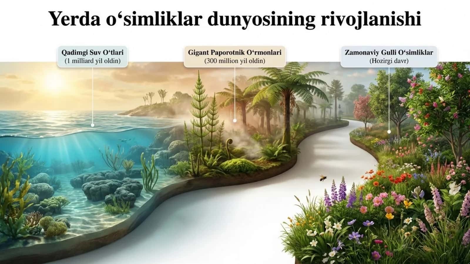 Yerda o'simliklar dunyosining rivojlanishi
