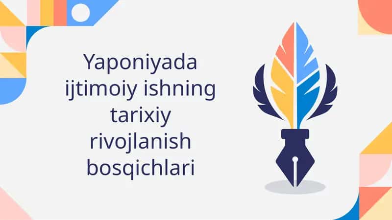 Yaponiyada ijtimoiy ishning tarixiy rivojlanish bosqichlari