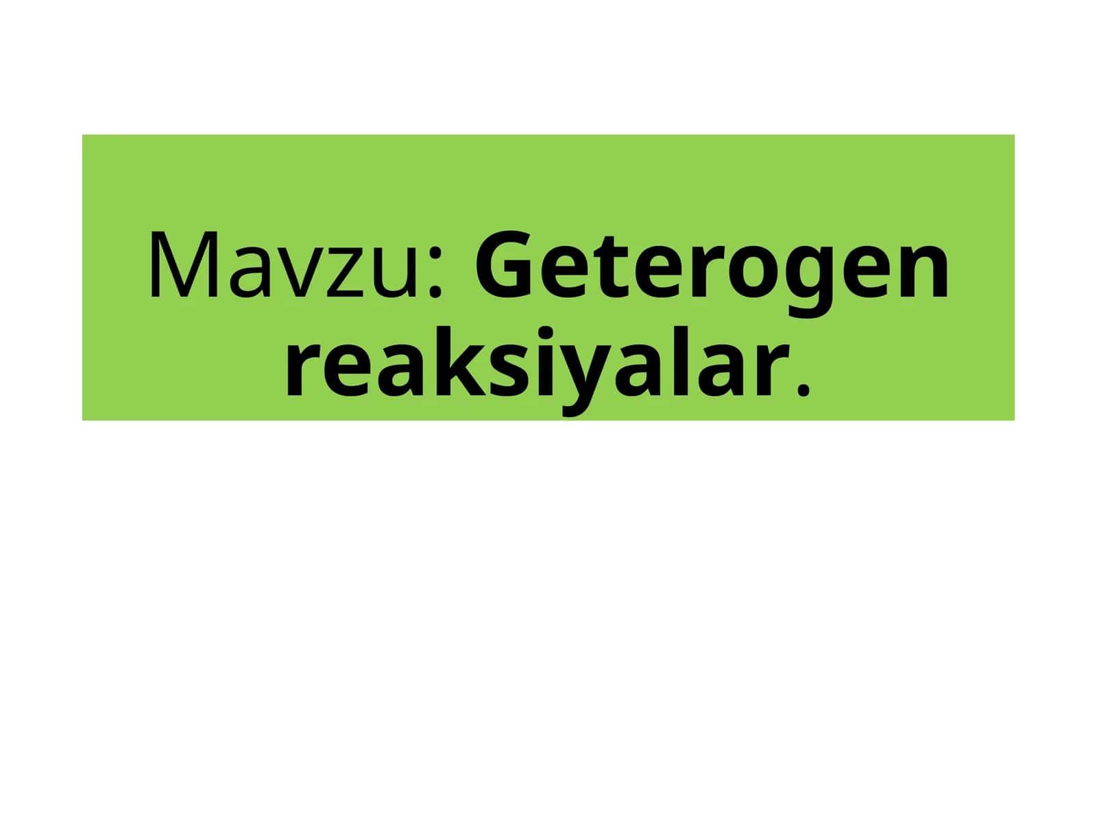 Geterogen reaksiyalar