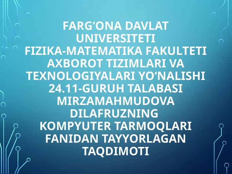 Internettarmog‘I va DNS xizmati
