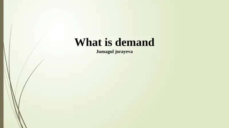 Demand Elasticity