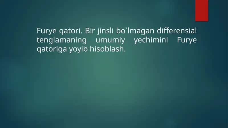 Furye qatori