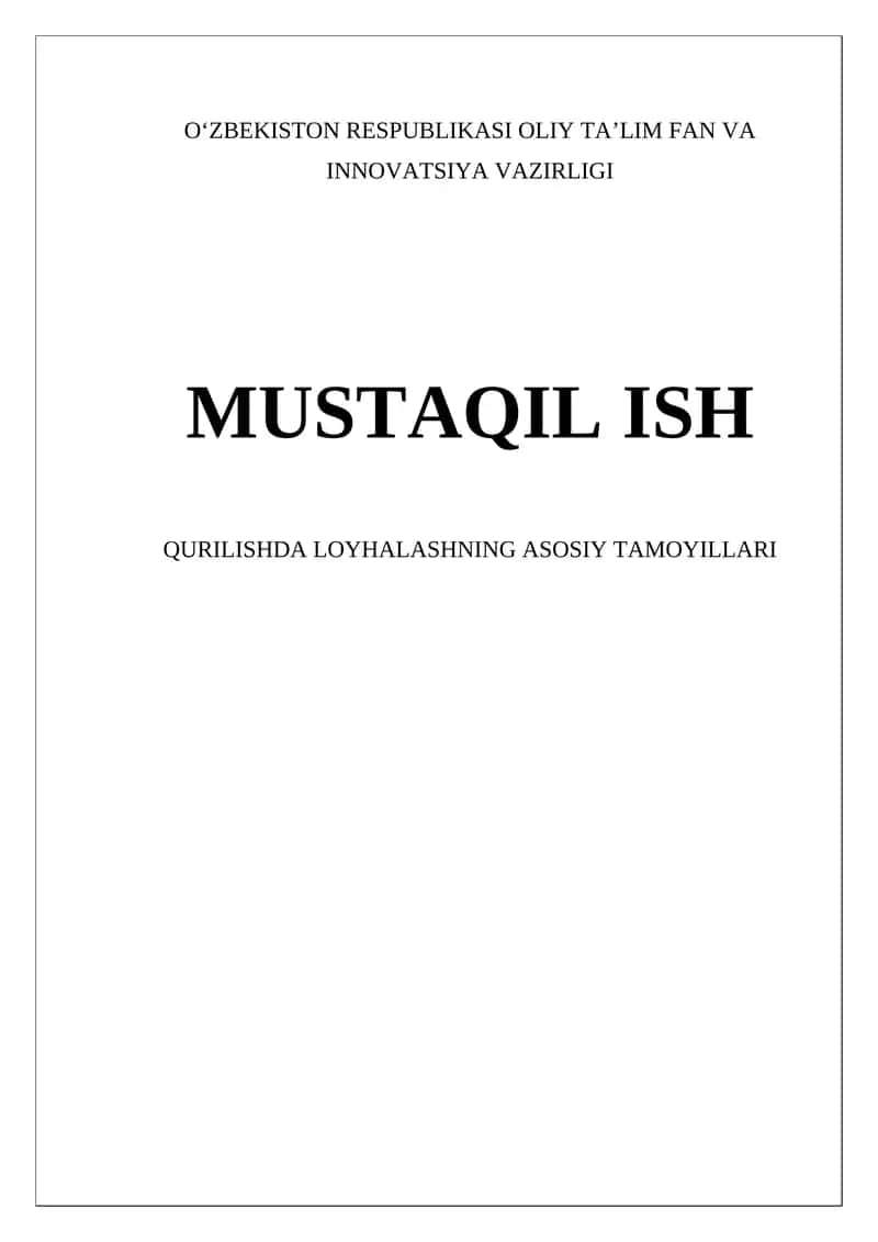 Loyihalashtirishning funksional tamoyilini tushuntirish