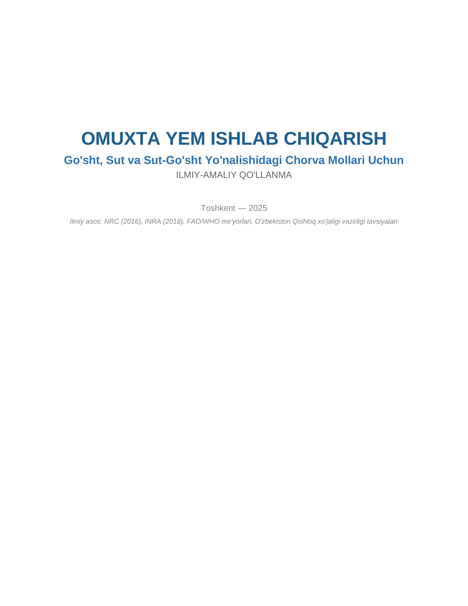 OMUXTA YEM ISHLAB CHIQARISH
