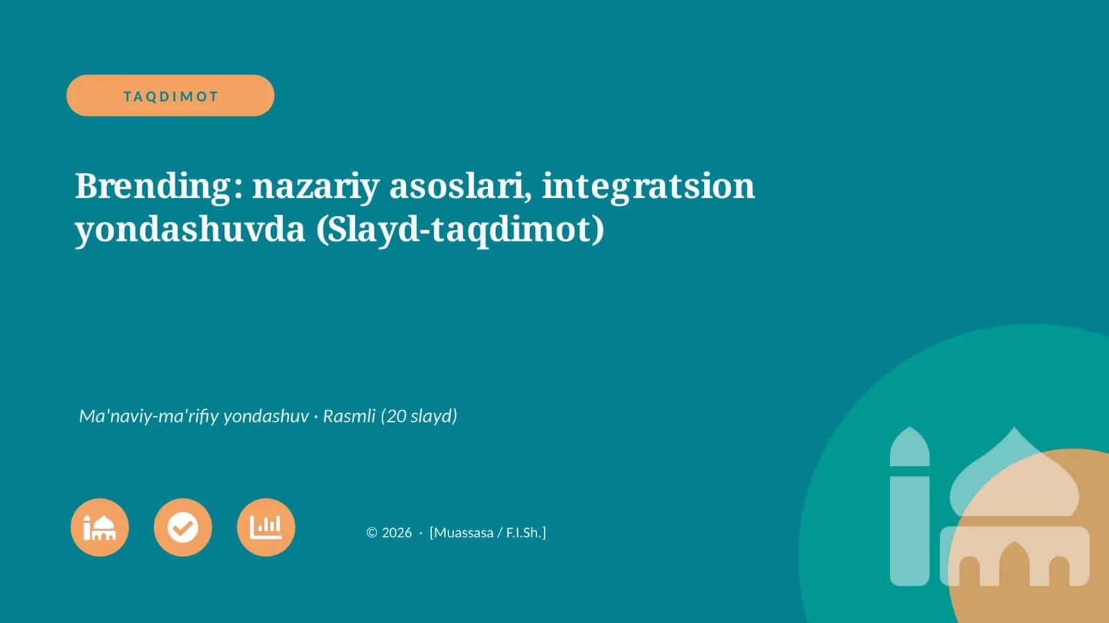 Brending: nazariy asoslari, integratsion yondashuvda (Slayd-taqdimot)