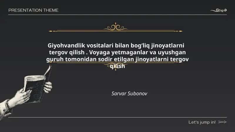 Giyohvandlik vositalari bilan bogʻliq jinoyatlarni tergov qilish