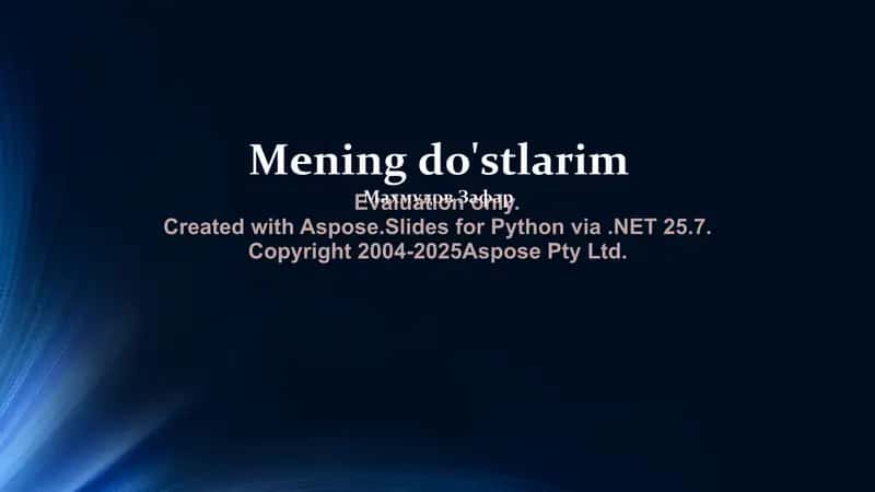 Bizning Do'stligimiz
