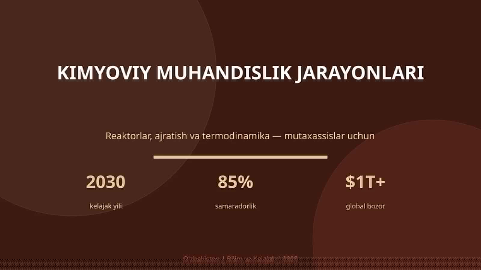 KIMYOVIY MUHANDISLIK JARAYONLARI