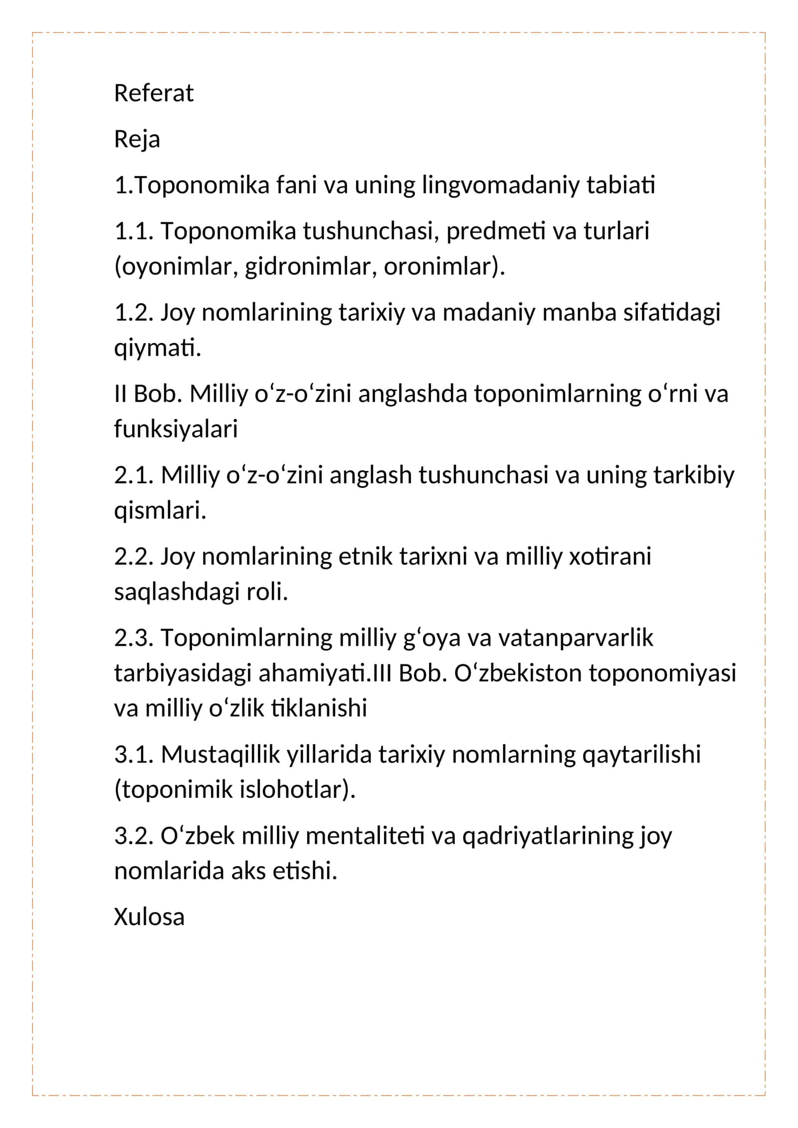toponomika fani