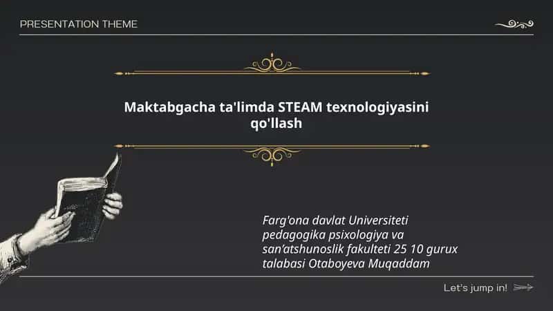 Maktabgacha ta'limda STEAM texnologiyasini qo'llash