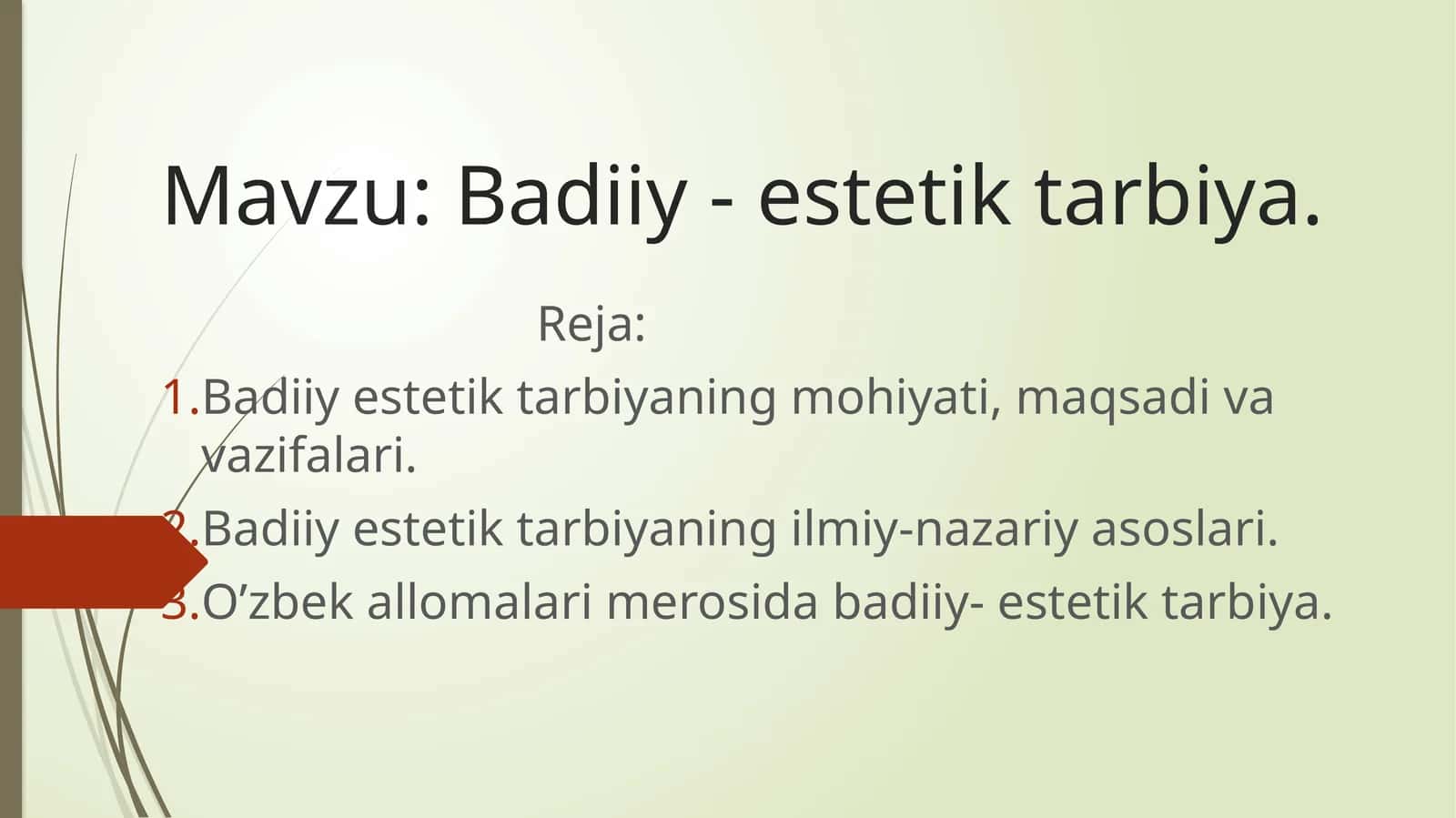 Badiiy-estetik tarbiya