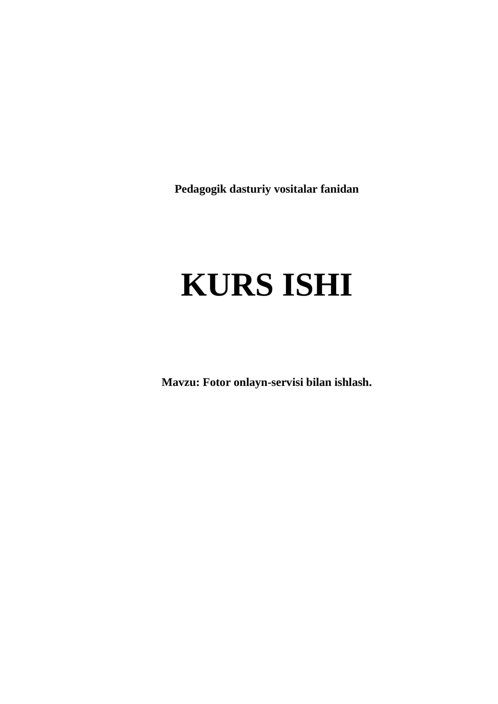 Fotor onlayn-servisi bilan ishlash