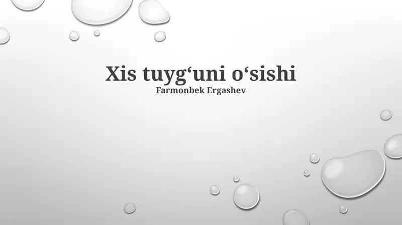 Xis tuygʻuni oʻsishi