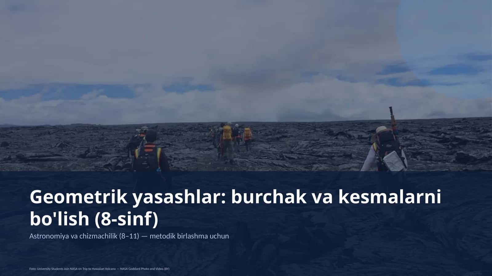 Geometrik yasashlar: burchak va kesmalarni bo'lish (8-sinf)
