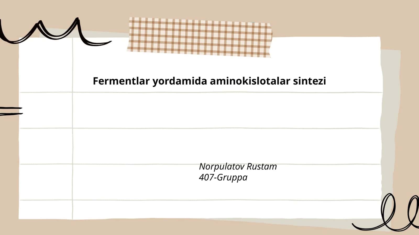 Fermentlar yordamida aminokislotalar sintezi