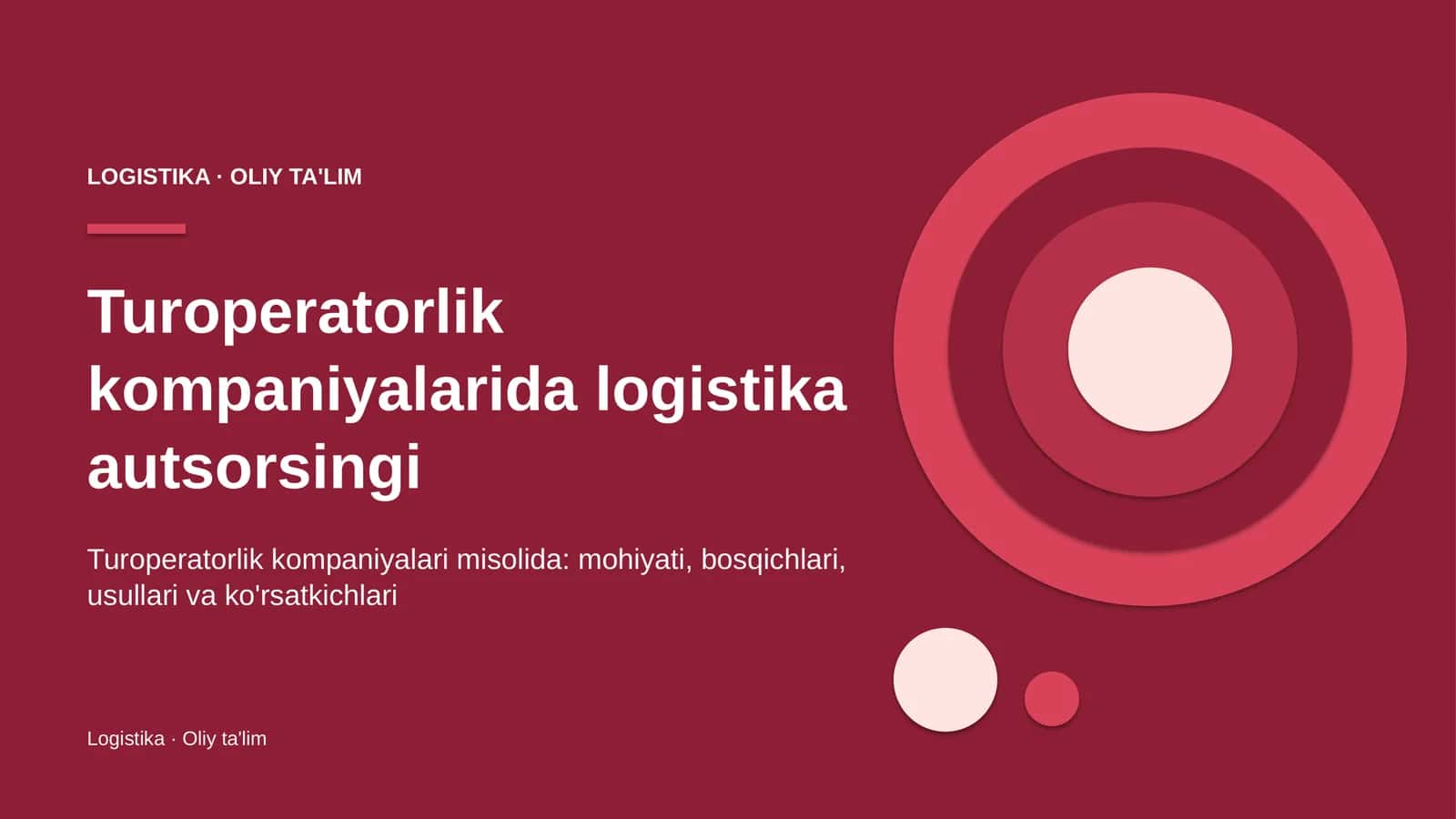 turoperatorlik kompaniyalarida logistika autsorsingi 5331