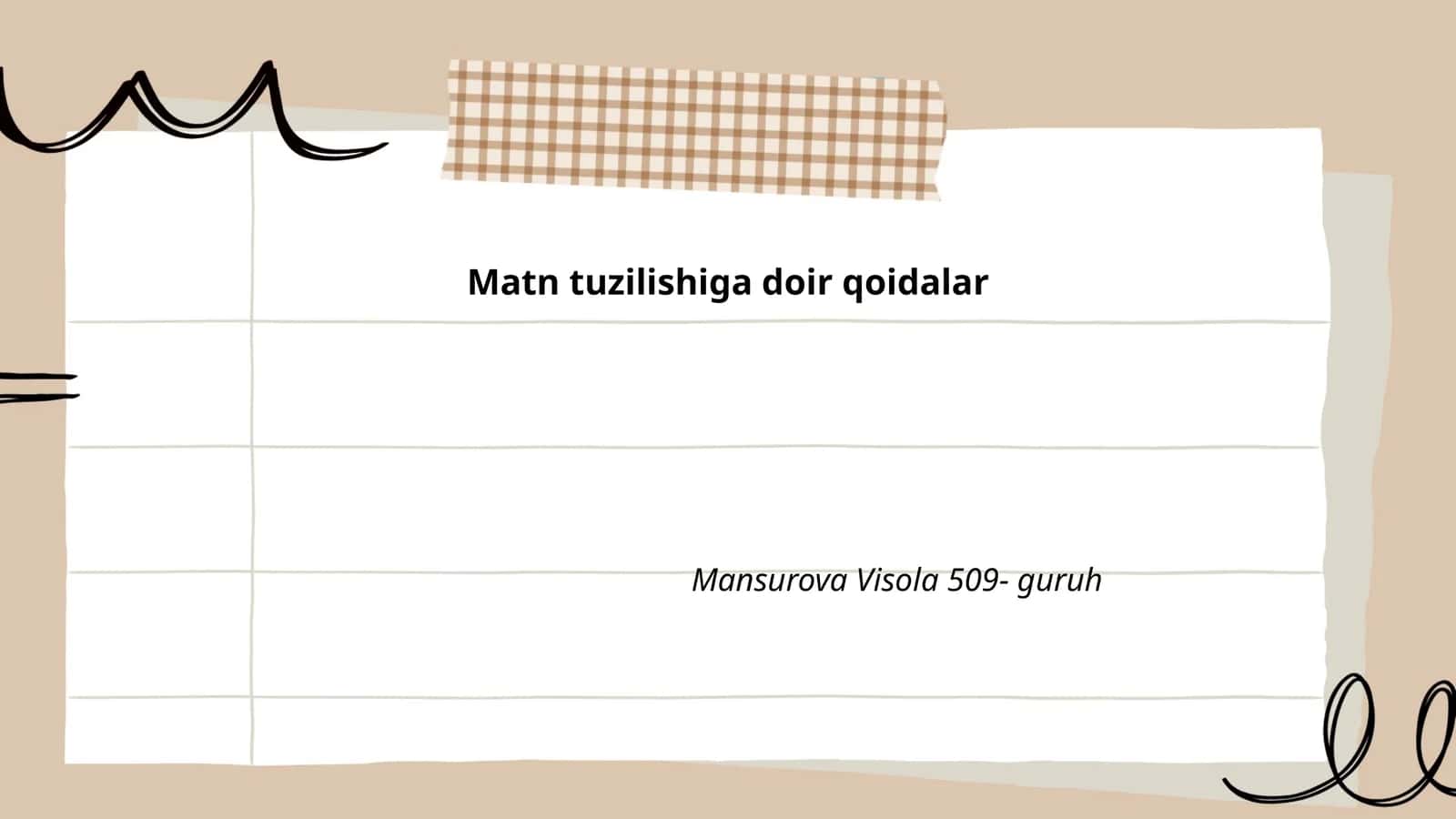 Matnning Tuzilishiga Doir Qoidalar