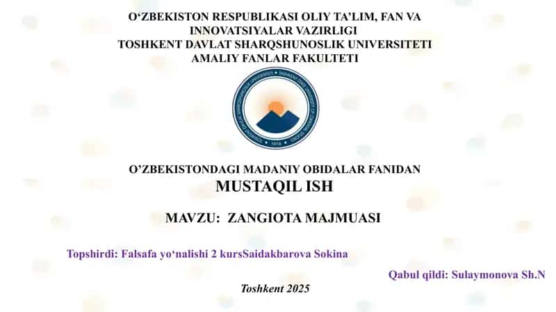 ZANGIOTA MAJMUASI SLAYD